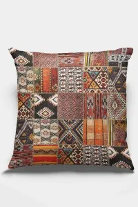 Turuncu Patchwork Çift Taraflı Yastık Kırlent Kılıfı KRL168 Turuncu Patchwork Çift Taraflı Yastık Kırlent Kılıfı KRL168