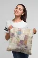 Patchwork Kırlent Modelleri Çok Renkli Patchwork Çift Taraflı Kırlent Kılıfı KRL170