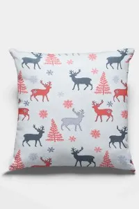 Gri Christmas Noel Çift Taraflı Yastık Kırlent Kılıfı KRL179 Gri Christmas Noel Çift Taraflı Yastık Kırlent Kılıfı KRL179