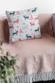 Yılbaşı Dekoratif Yastık Gri Christmas Noel Çift Taraflı Yastık Kırlent Kılıfı KRL179