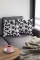 Modern Kırlent Silver Petek Çift Taraflı Yastık Kırlent Kılıfı KRL269