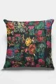 Patchwork Kırlent Modelleri Çok Renkli Patchwork Çift Taraflı Kırlent Kılıfı KRL290