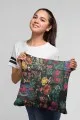 Patchwork Kırlent Modelleri Çok Renkli Patchwork Çift Taraflı Kırlent Kılıfı KRL290