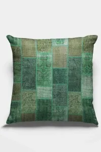 Yeşil Patchwork Çift Taraflı Yastık Kırlent Kılıfı KRL295 Yeşil Patchwork Çift Taraflı Yastık Kırlent Kılıfı KRL295