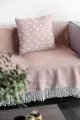 Yıldızlı Yastık Kılıfı Pembe Yıldızlı Çift Taraflı Yastık Kırlent Kılıfı KRL310