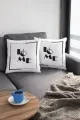 Home Sweet Home Kırlent Beyaz Mutfak Çift Taraflı Yastık Kırlent Kılıfı KRL330