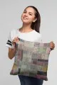 Patchwork Kırlent Modelleri Çok Renkli Patchwork Çift Taraflı Kırlent Kılıfı KRL346