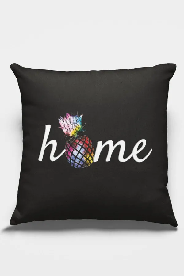 Home Sweet Home Kırlent Siyah Mutfak Çift Taraflı Yastık Kırlent Kılıfı KRL358