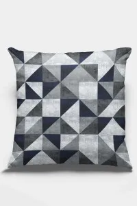 Lacivert Geometrik Çift Taraflı Yastık Kırlent Kılıfı KRL382 Lacivert Geometrik Çift Taraflı Yastık Kırlent Kılıfı KRL382