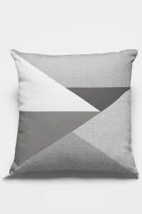 Gri Geometrik Desenli Çift Taraflı Kırlent Kılıfı KRL392 Gri Geometrik Desenli Çift Taraflı Kırlent Kılıfı KRL392
