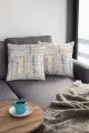Modern Kırlent Kılıfları Turkuaz Vintage Çift Taraflı Yastık Kırlent Kılıfı KRL411