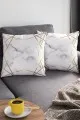 Modern Kırlent Gold Prizma Çift Taraflı Yastık Kırlent Kılıfı KRL419