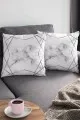 Modern Kırlent Silver Prizma Çift Taraflı Yastık Kırlent Kılıfı KRL422