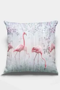 Pembe Flamingolu Çift Taraflı Yastık Kırlent Kılıfı KRL428 Pembe Flamingolu Çift Taraflı Yastık Kırlent Kılıfı KRL428