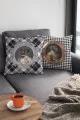 Hayvan Figürlü Yastık Kılıfları Köpek Kıyafetli Hayvanlar Çift Taraflı Kırlent Kılıfı KRL936