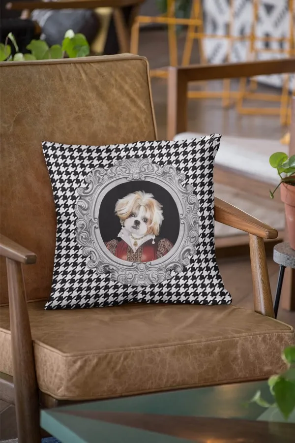 Hayvan Figürlü Yastık Kılıfları Köpek Kıyafetli Hayvanlar Çift Taraflı Kırlent Kılıfı KRL937