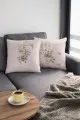 Harfli Kırlent Modelleri Çift Taraflı Bej T Harfli Yastık Kırlent Kılıfı KRL553