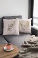 Baş Harfli Yastık Kılıfı Çift Taraflı Bej Z Harfli Yastık Kırlent Kılıfı KRL558