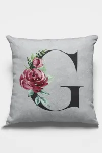 Çift Taraflı Gri G Harfli Yastık Kırlent Kılıfı KRL569 Çift Taraflı Gri G Harfli Yastık Kırlent Kılıfı KRL569