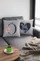 Çift Taraflı Gri Ö Harfli Yastık Kırlent Kılıfı KRL579