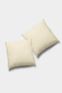 Krem Düz Sade 2'li Set Çift Taraflı Kırlent Kılıfı 2KRL002 Krem Düz Sade 2'li Set Çift Taraflı Kırlent Kılıfı 2KRL002