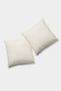Ekru Düz Sade 2'li Set Çift Taraflı Kırlent Kılıfı 2KRL003 Ekru Düz Sade 2'li Set Çift Taraflı Kırlent Kılıfı 2KRL003