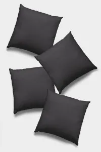 Füme Tek Renk 4'lü Set Çift Taraflı Kırlent Kılıfı 4KRL001 Füme Tek Renk 4'lü Set Çift Taraflı Kırlent Kılıfı 4KRL001
