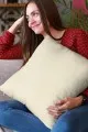 4 Lü Kırlent Kılıfı Krem Modelleri Krem Tek Renk 4'lü Set Çift Taraflı Kırlent Kılıfı 4KRL002