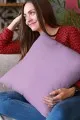 4 Lü Lila Kırlent Modelleri Lila Tek Renk 4'lü Set Çift Taraflı Kırlent Kılıfı 4KRL013