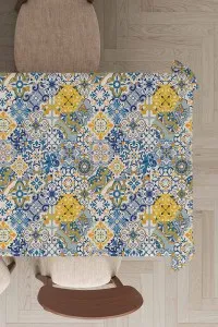 Mavi Çini Desenli Dokuma Leke Tutmaz Masa Örtüsü MSO046 Mavi Çini Desenli Dokuma Leke Tutmaz Masa Örtüsü MSO046