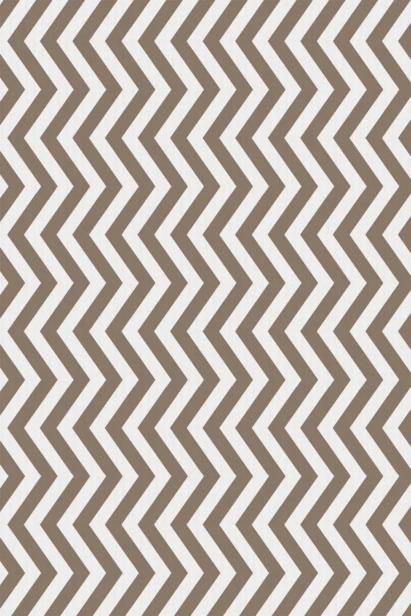 Yuvarlak Orta Sehpa Örtüsü Bej Zigzag Desenli Dokuma Leke Tutmaz Masa Örtüsü MSO138