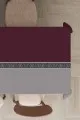 150 250 Masa Örtüsü Bordo Avangarde Dokuma Leke Tutmaz Masa Örtüsü MSO141