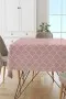 Pembe Fas Desen Dokuma Leke Tutmaz Masa Örtüsü MSO149