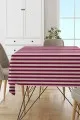 Masa Ortuleri Kumas Fuşya Çizgili Dokuma Leke Tutmaz Masa Örtüsü MSO175