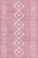 Pembe Etnik Desen Moroccan Leke Tutmaz Masa Örtüsü MSO194