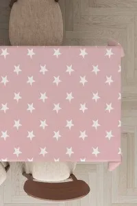 Pembe Yıldızlı Dokuma Leke Tutmaz Masa Örtüsü MSO310 Pembe Yıldızlı Dokuma Leke Tutmaz Masa Örtüsü MSO310