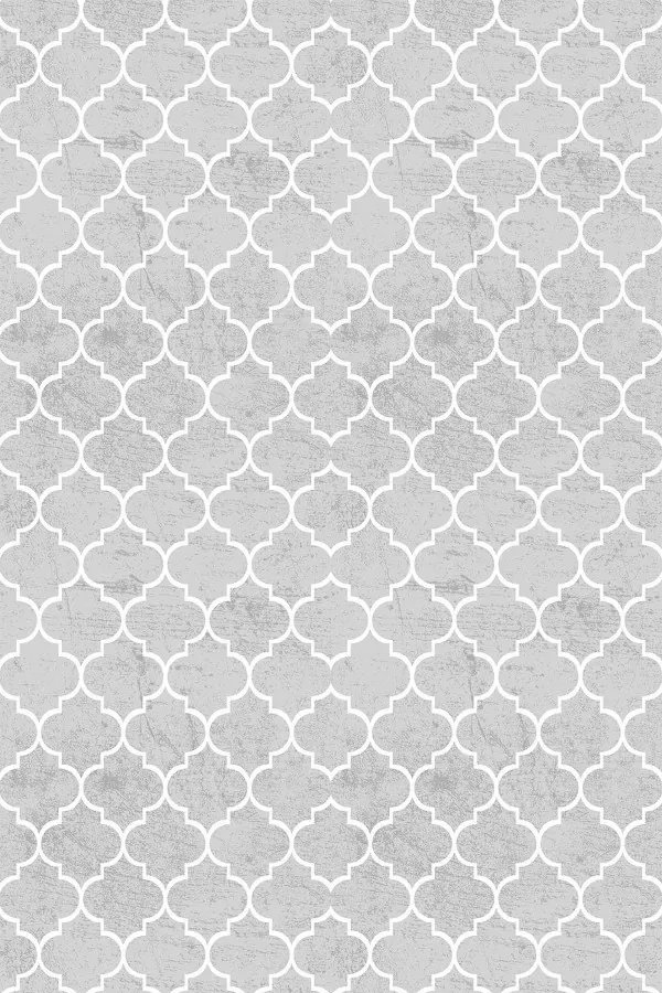 90X90 Masa Örtüsü Gri Fas Etnik Desen Dokuma Leke Tutmaz Masa Örtüsü MSO343
