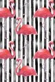 Pembe Flamingo Dokuma Leke Tutmaz Masa Örtüsü MSO354
