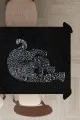 Oval Masa Ortusu Silver Leopar Dokuma Leke Tutmaz Masa Örtüsü MSO356