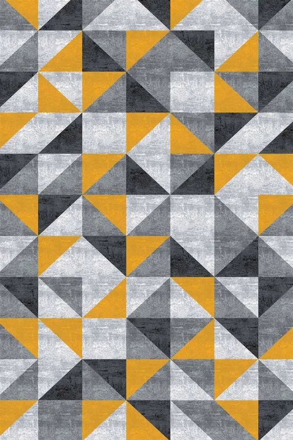 Masa Örtüsü Modelleri Restaurant Sarı Geometrik Desen Dokuma Leke Tutmaz Masa Örtüsü MSO380