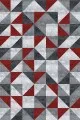 Masa Örtüsü Kırlent Takımı Bordo Geometrik Desen Dokuma Leke Tutmaz Masa Örtüsü MSO383