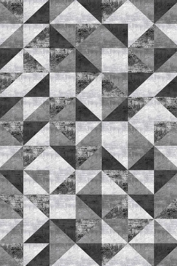 Masa Örtüsü Lastikli Füme Geometrik Desenli Dokuma Leke Tutmaz Masa Örtüsü MSO385