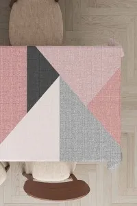 Pembe Geometrik Desen Dokuma Leke Tutmaz Masa Örtüsü MSO390 Pembe Geometrik Desen Dokuma Leke Tutmaz Masa Örtüsü MSO390