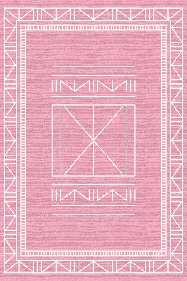 Masa Örtüsü Kumaş Modelleri Pembe Etnik Desenli Dokuma Leke Tutmaz Masa Örtüsü MSO429