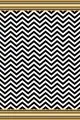 Siyah Zigzag Desenli Dokuma Leke Tutmaz Masa Örtüsü MSO433