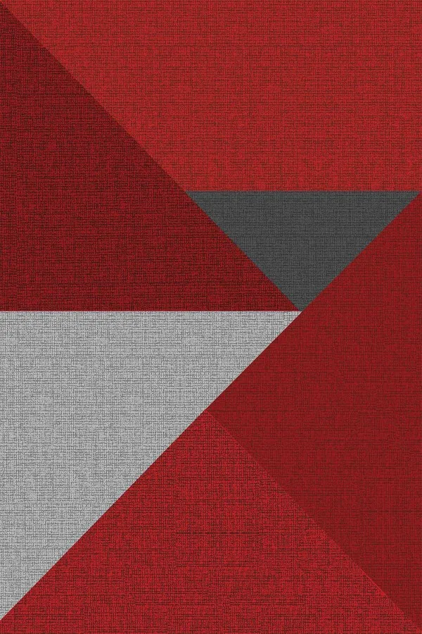 Kırmızı Yılbaşı Masa Örtüsü Kırmızı Geometrik Dokuma Leke Tutmaz Masa Örtüsü MSO508