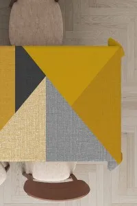 Hardal Geometrik Desen Dokuma Leke Tutmaz Masa Örtüsü MSO509 Hardal Geometrik Desen Dokuma Leke Tutmaz Masa Örtüsü MSO509