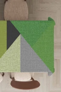 Yeşil Geometrik Desen Dokuma Leke Tutmaz Masa Örtüsü MSO511 Yeşil Geometrik Desen Dokuma Leke Tutmaz Masa Örtüsü MSO511