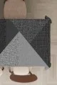 Masa Örtüsü Markaları Füme Geometrik Desen Dokuma Leke Tutmaz Masa Örtüsü MSO514