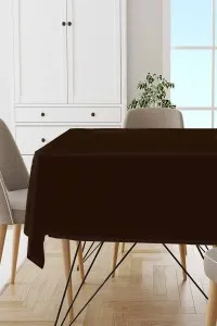 Kahverengi Sade Düz Leke Tutmaz Premium Masa Örtüsü MSO005 Kahverengi Sade Düz Leke Tutmaz Premium Masa Örtüsü MSO005